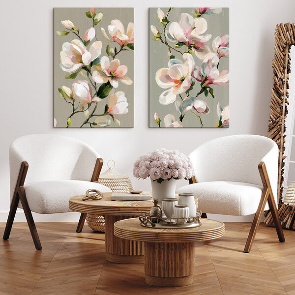 Delicate blooms embracing soft hues