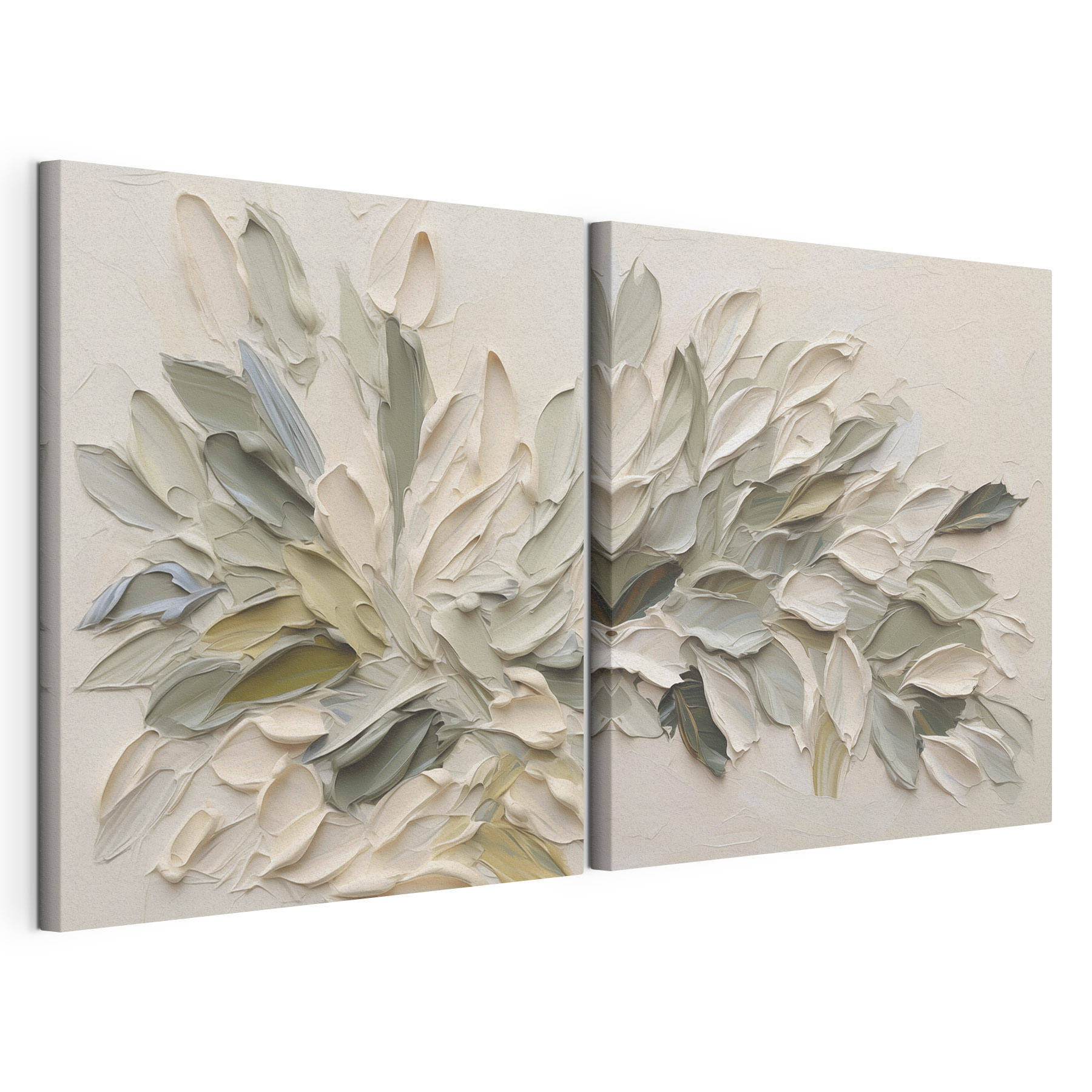 Elegant leaf composition in soft hues