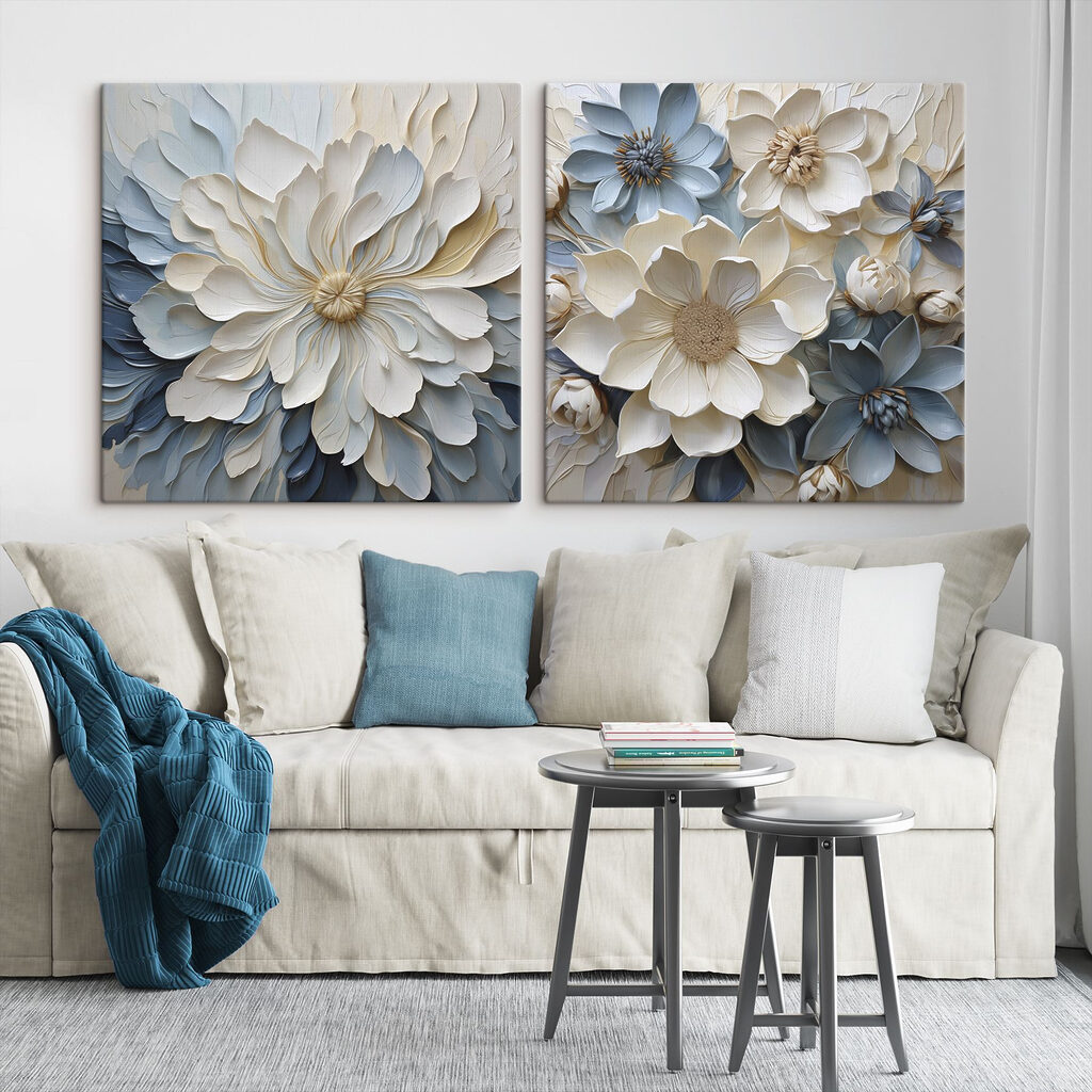 Delicate blooms in soft hues