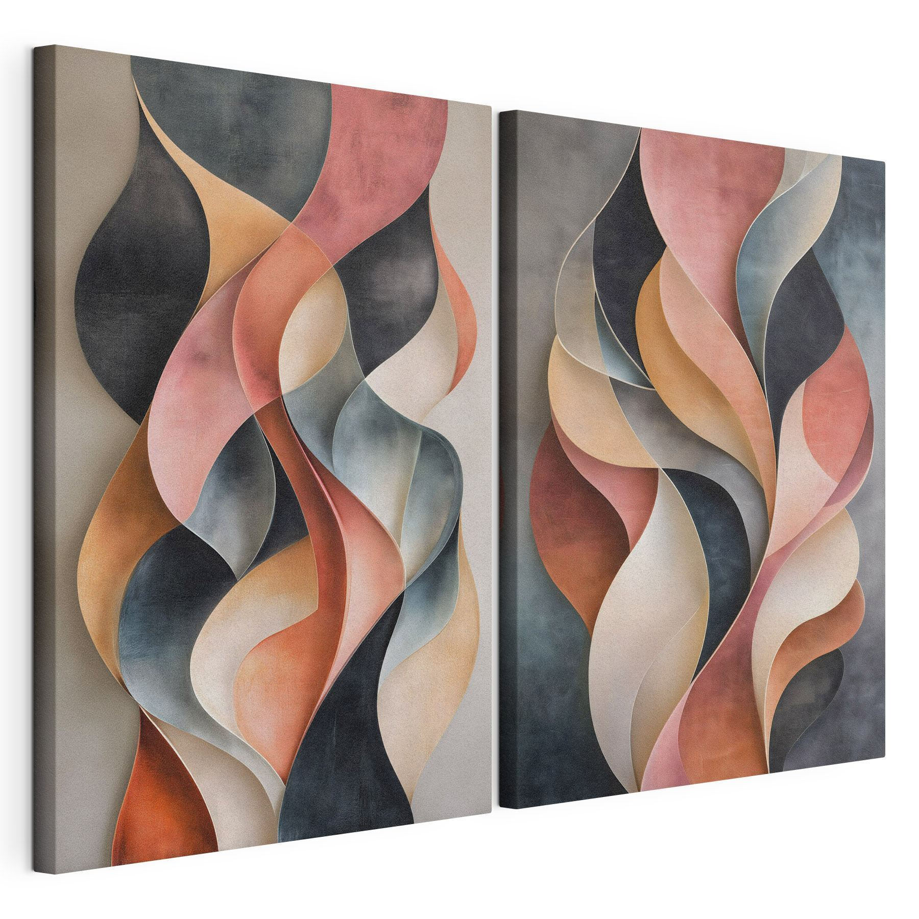 Flowing forms in soft color palette