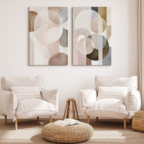 Soft shapes in earthy tones