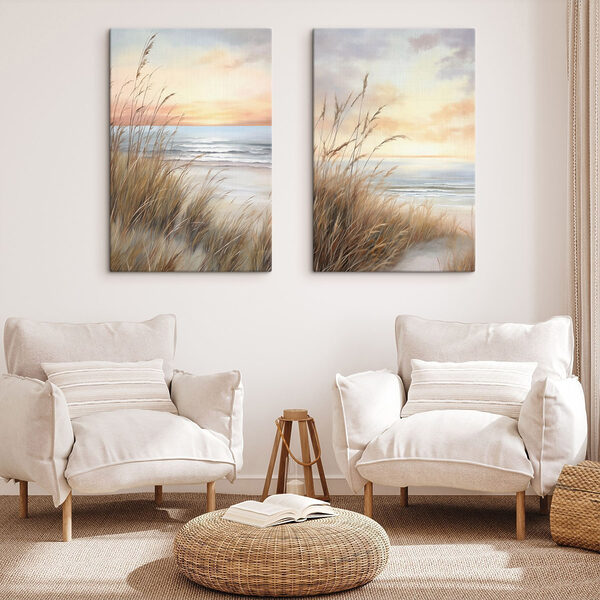 Painting of a beach and a beach