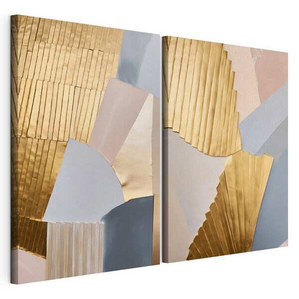 Modulárna potlač na plátne Koláž z papieru rôznych farieb