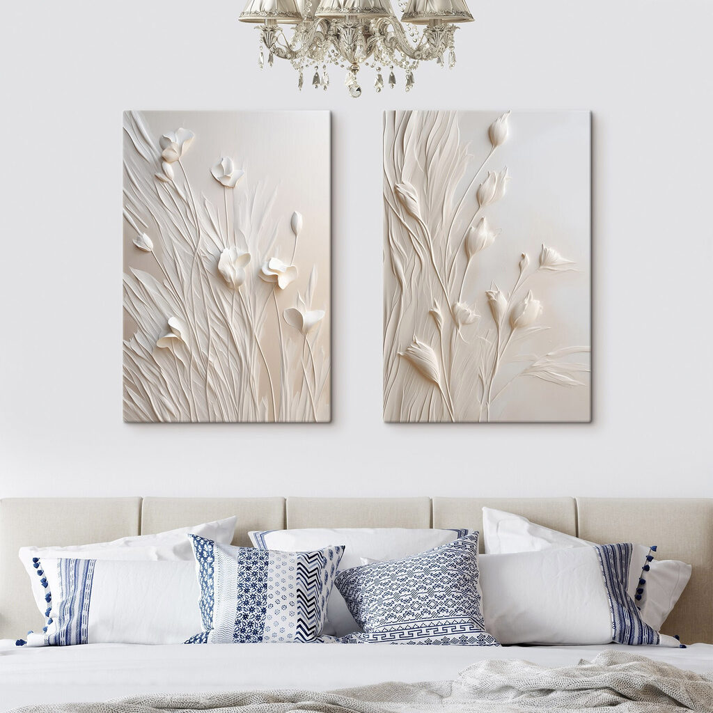 Delicate floral relief design displayed elegantly