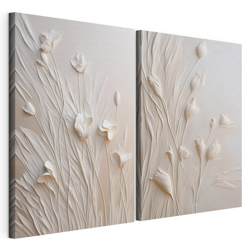 Delicate floral relief design displayed elegantly