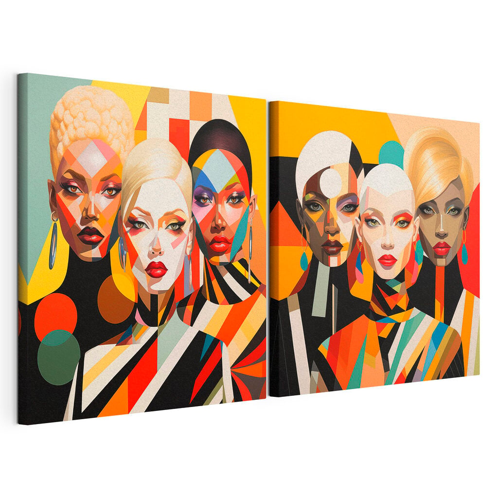 Collage of women with different colors