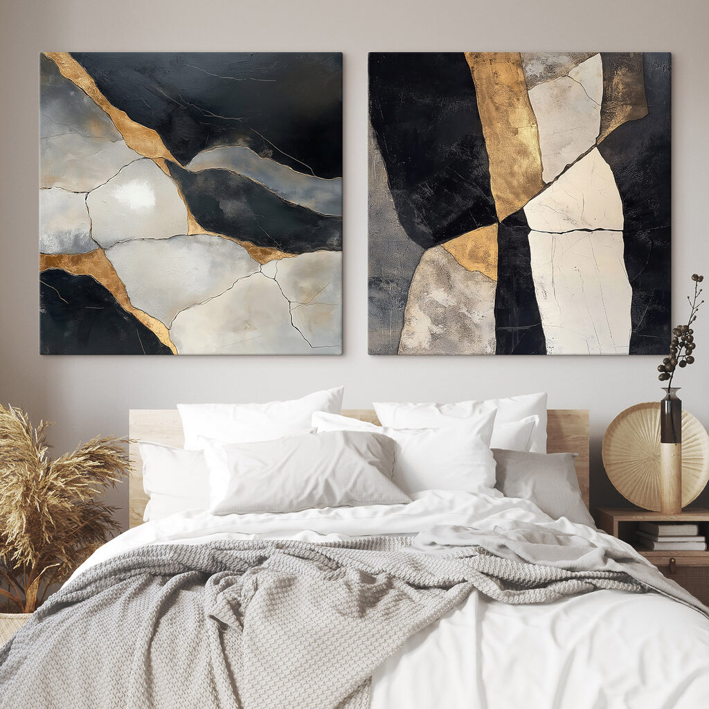 Abstract elegance in contrasting tones
