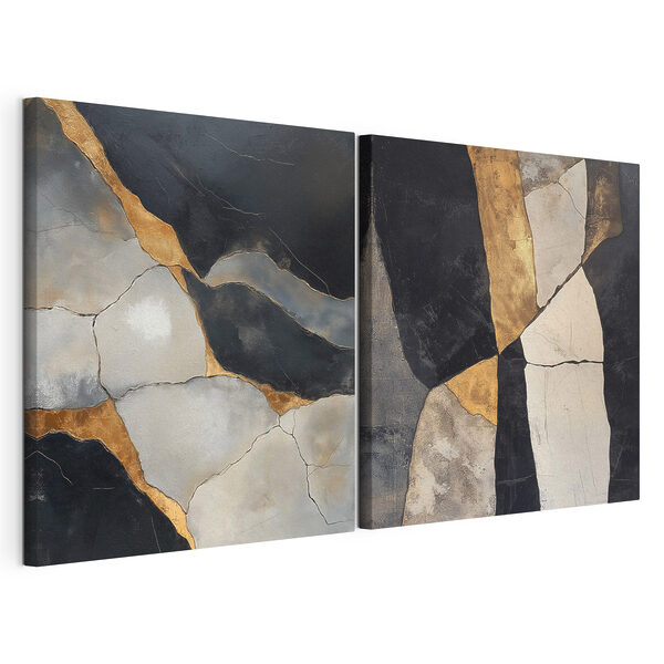 Abstract elegance in contrasting tones