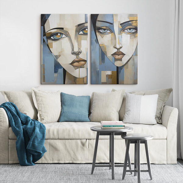 Painting of a woman's face