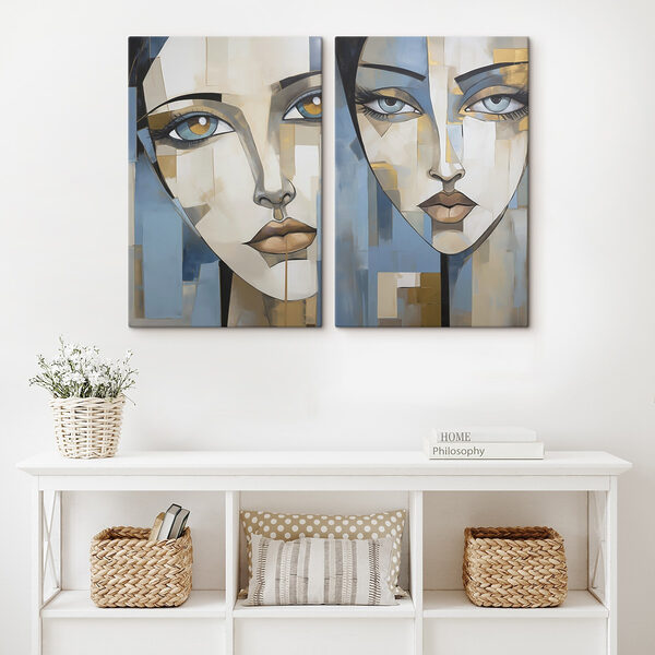 Painting of a woman's face