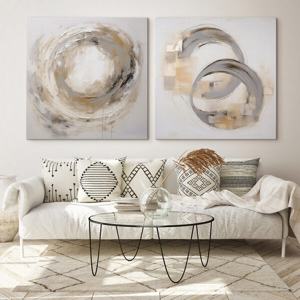 Painting of a circle and a circle