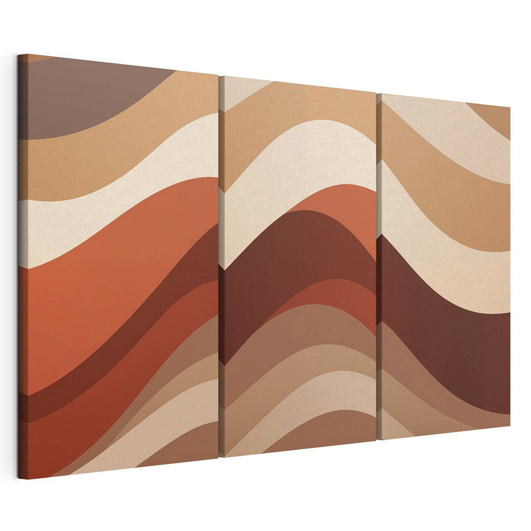Flowing waves of warm colors