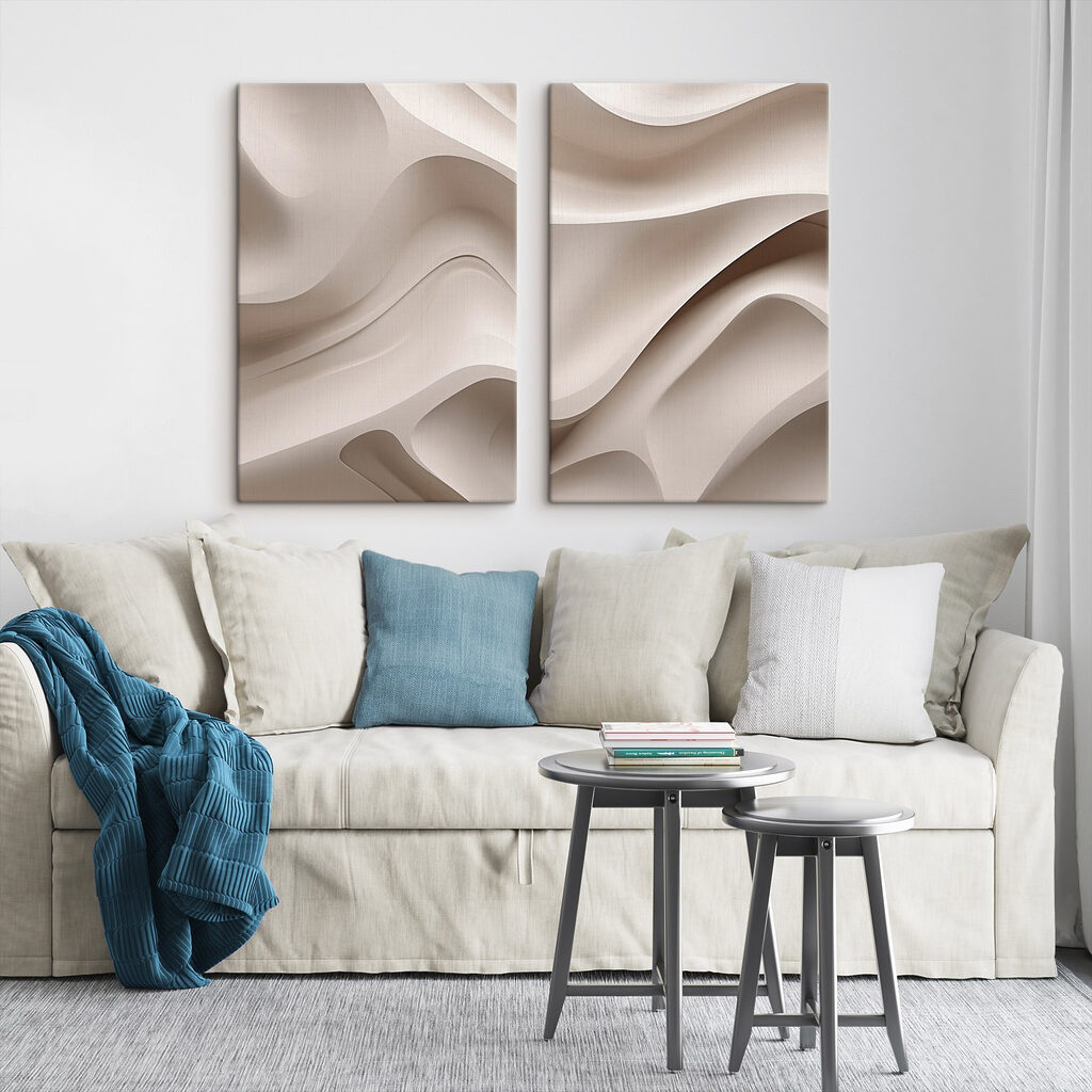 Soft curves in neutral tones