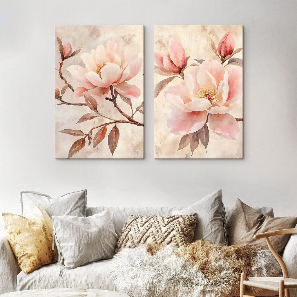 Delicate blooms in soft hues