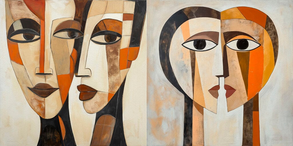Painting of a woman's face
