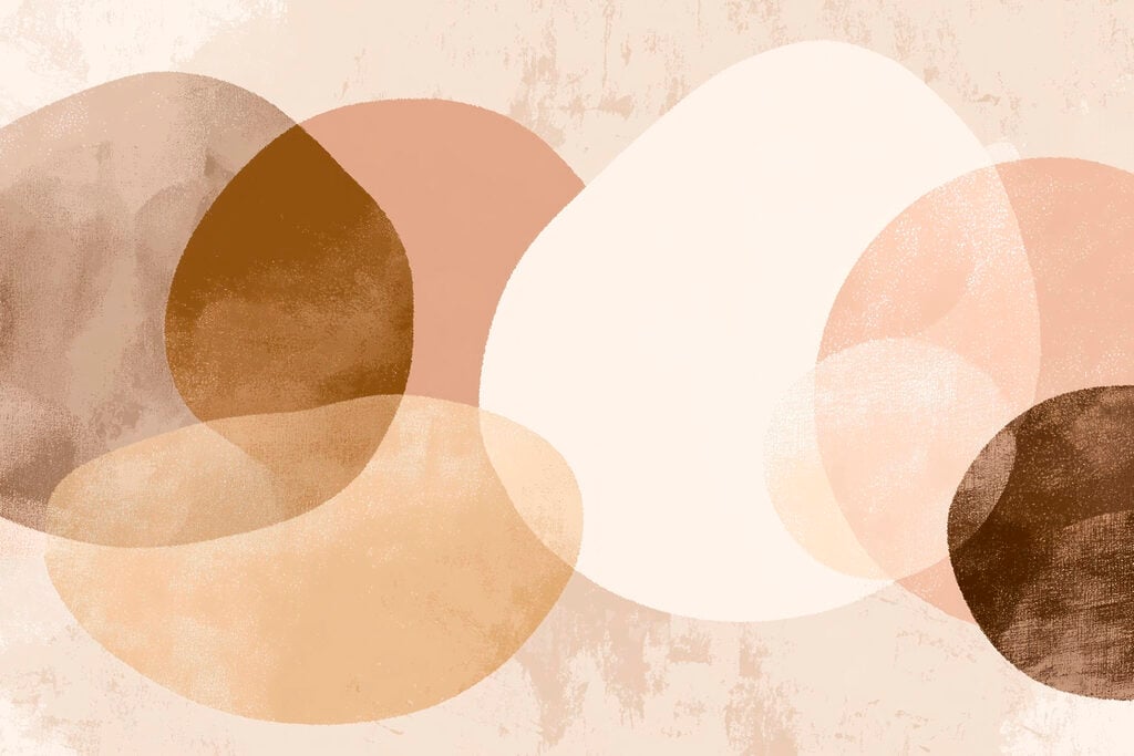 Group of brown and white circles