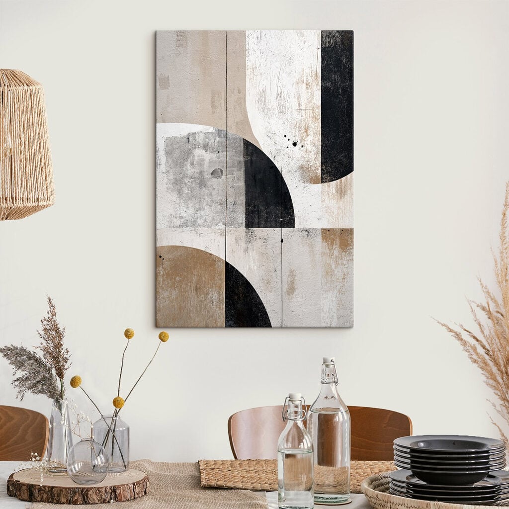 Black and white painted wall