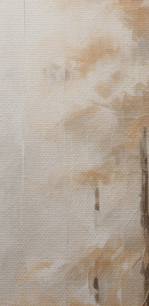 Painting of trees in fog