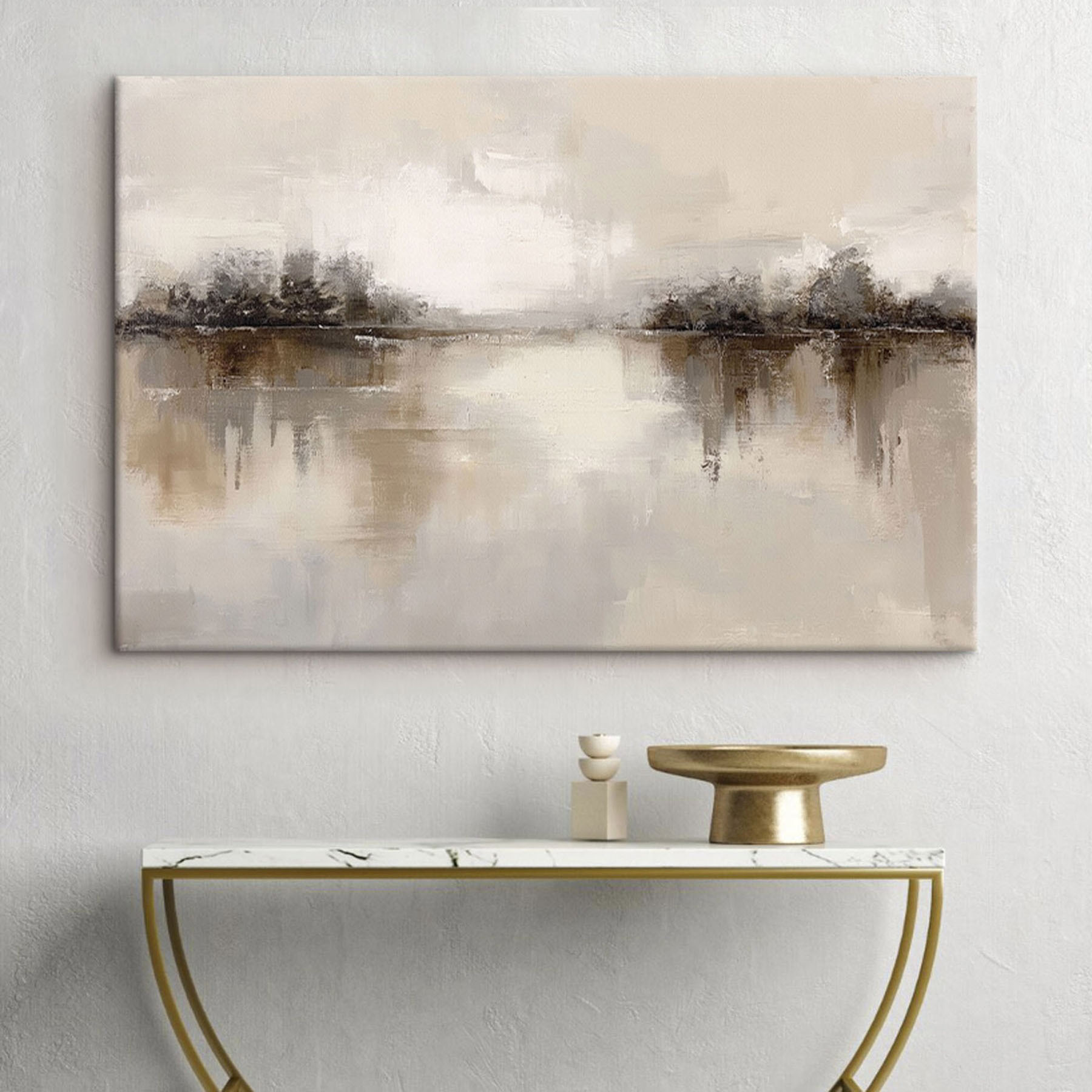 Painting of trees and water