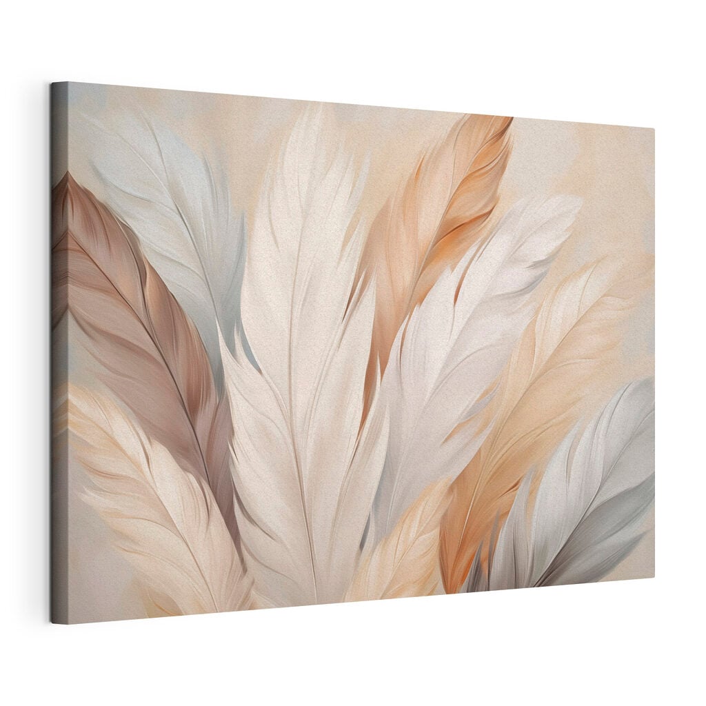 Group of feathers in different colors