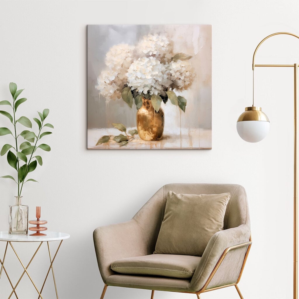 Painting of flowers in a vase