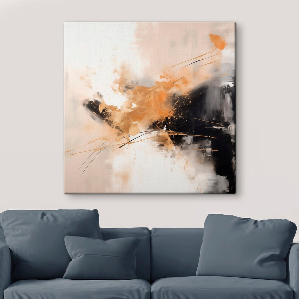 Painting of a black and white wall
