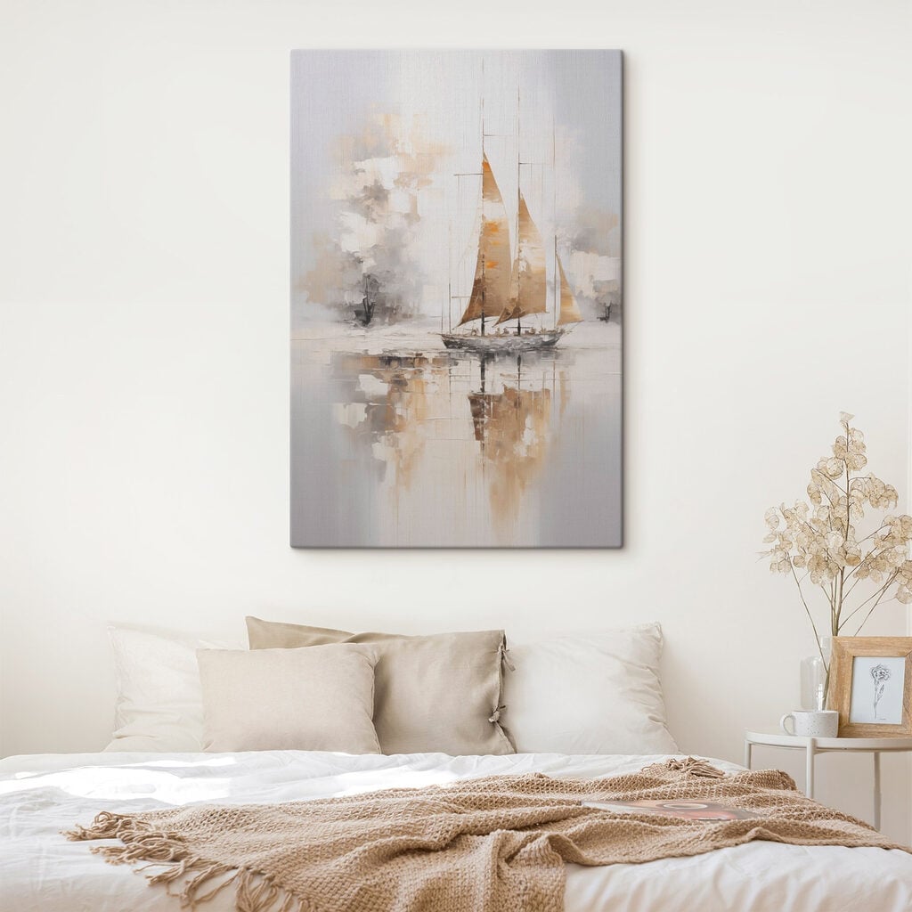 Painting of a sailboat in the water