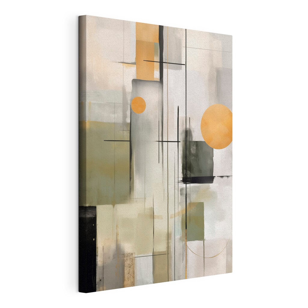 Painting of a white and grey art