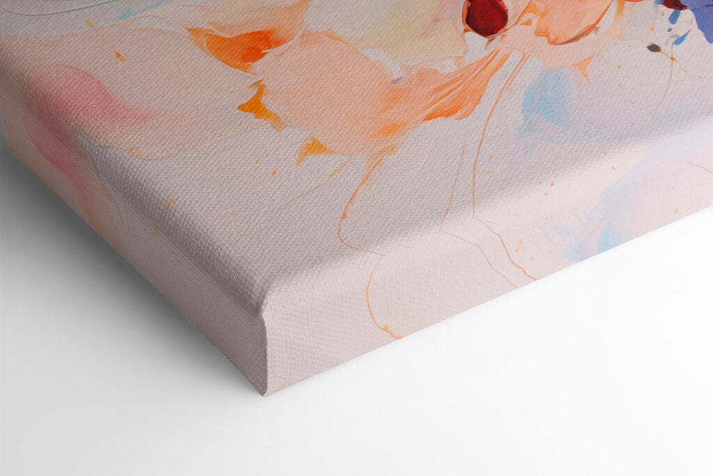 Colorful flower with swirls