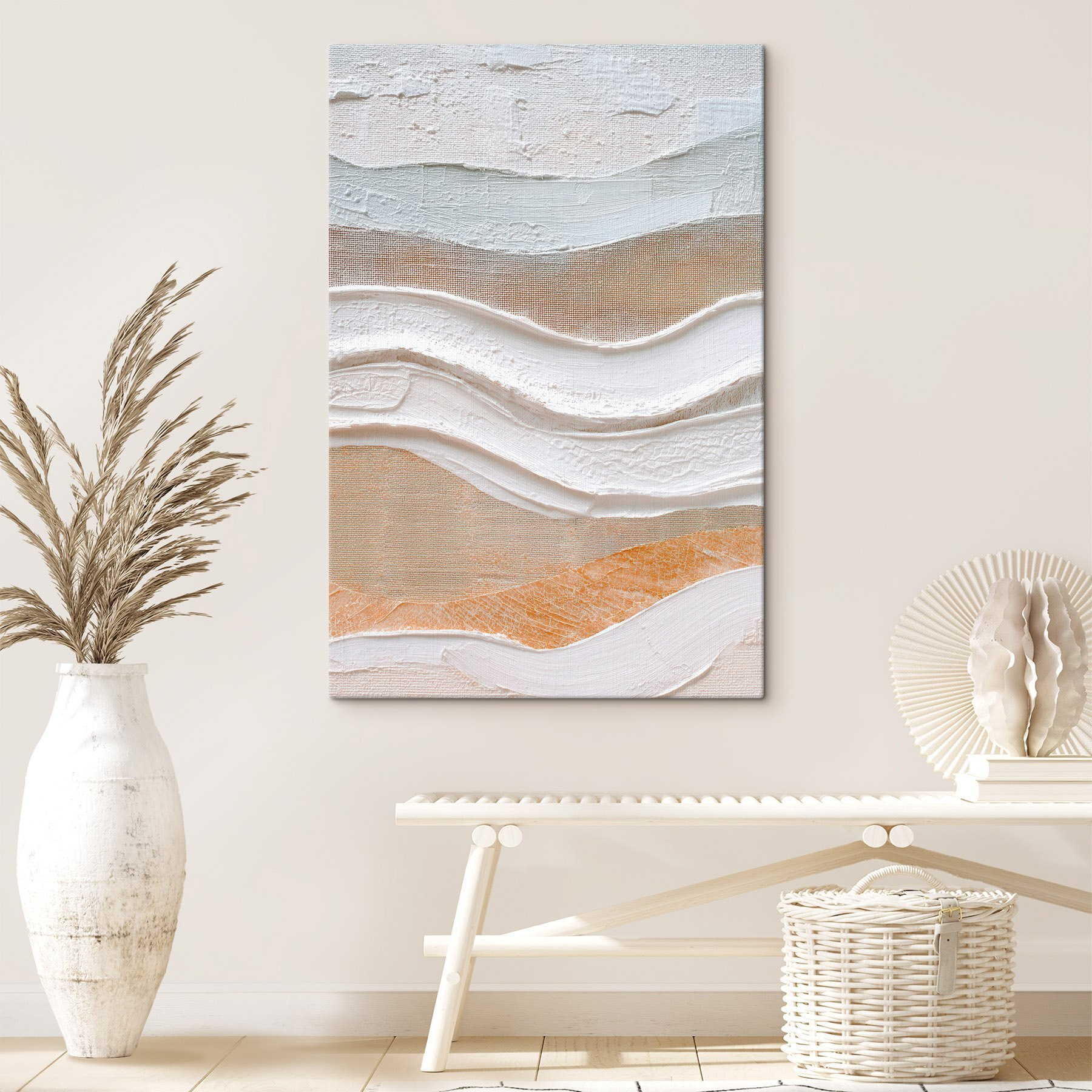 Abstract layers of soft colors