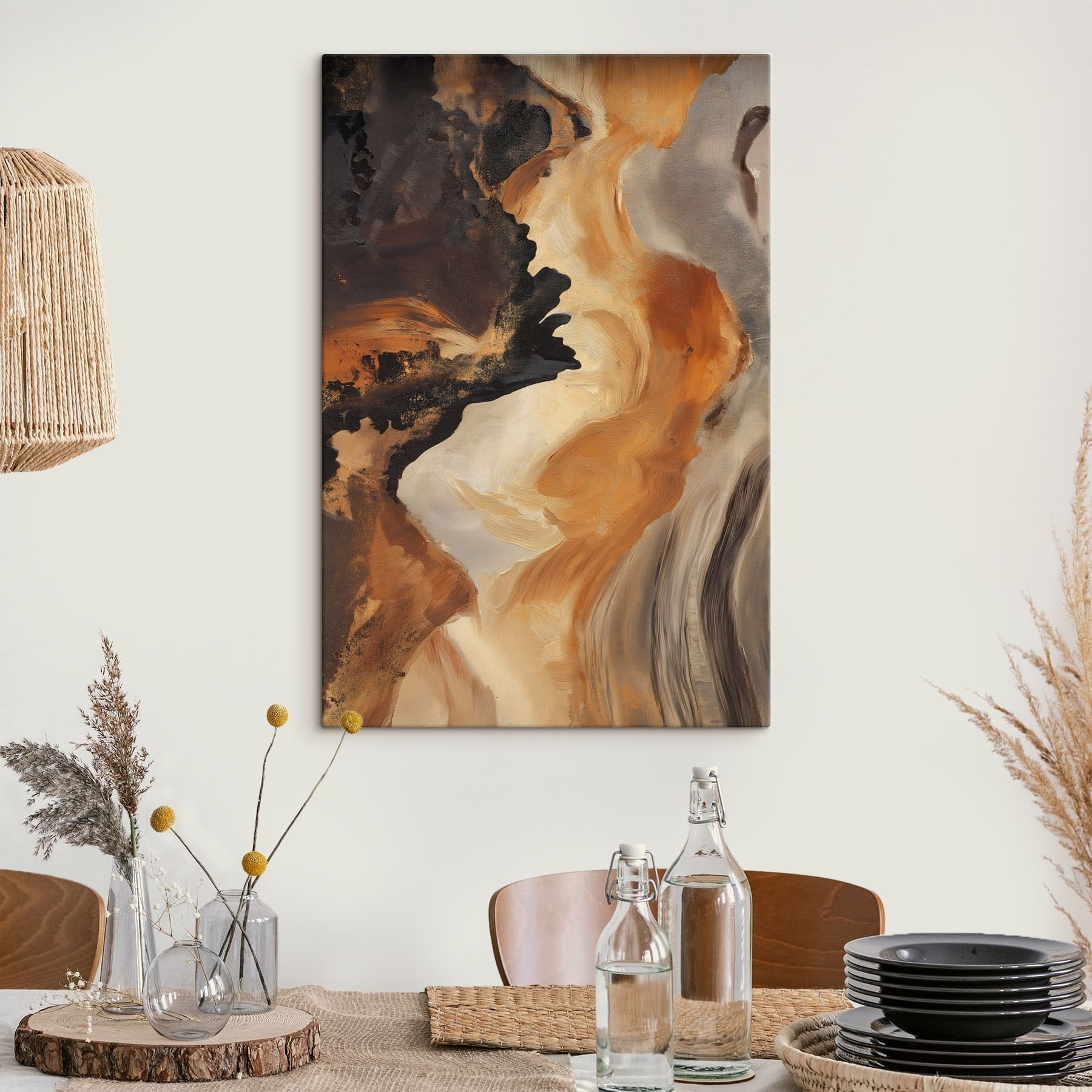 Abstract embraces of shadow and light