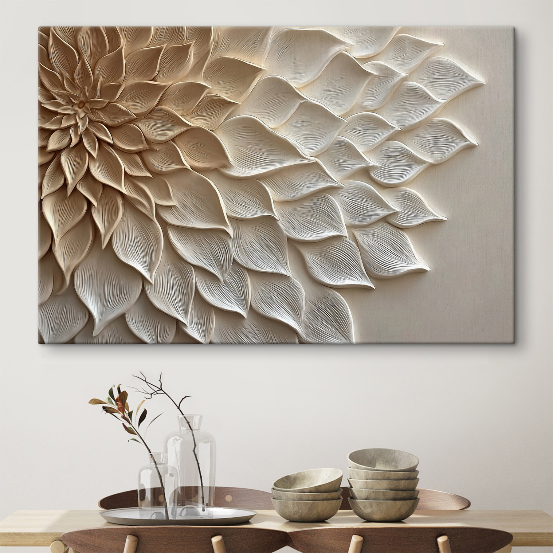 Elegant floral design in soft tones