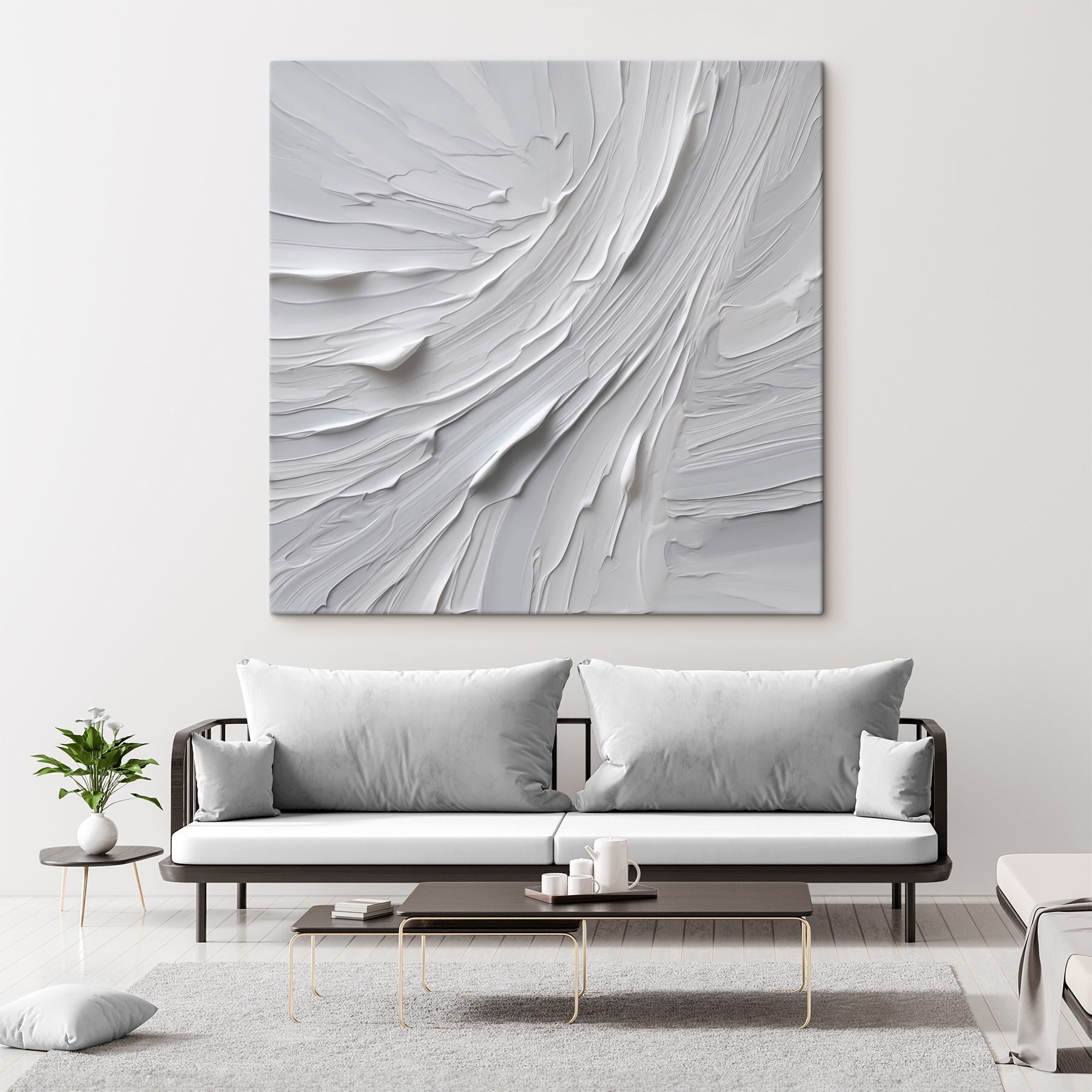 Soft waves of textured paint strokes