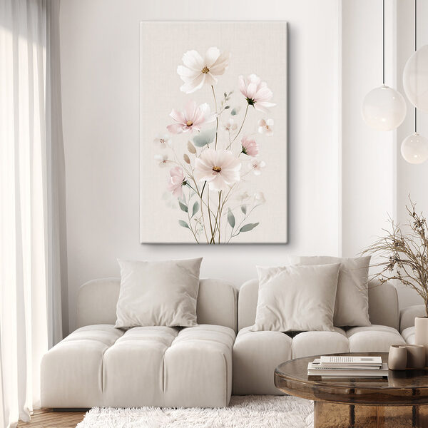 Delicate blooms in soft pastel hues
