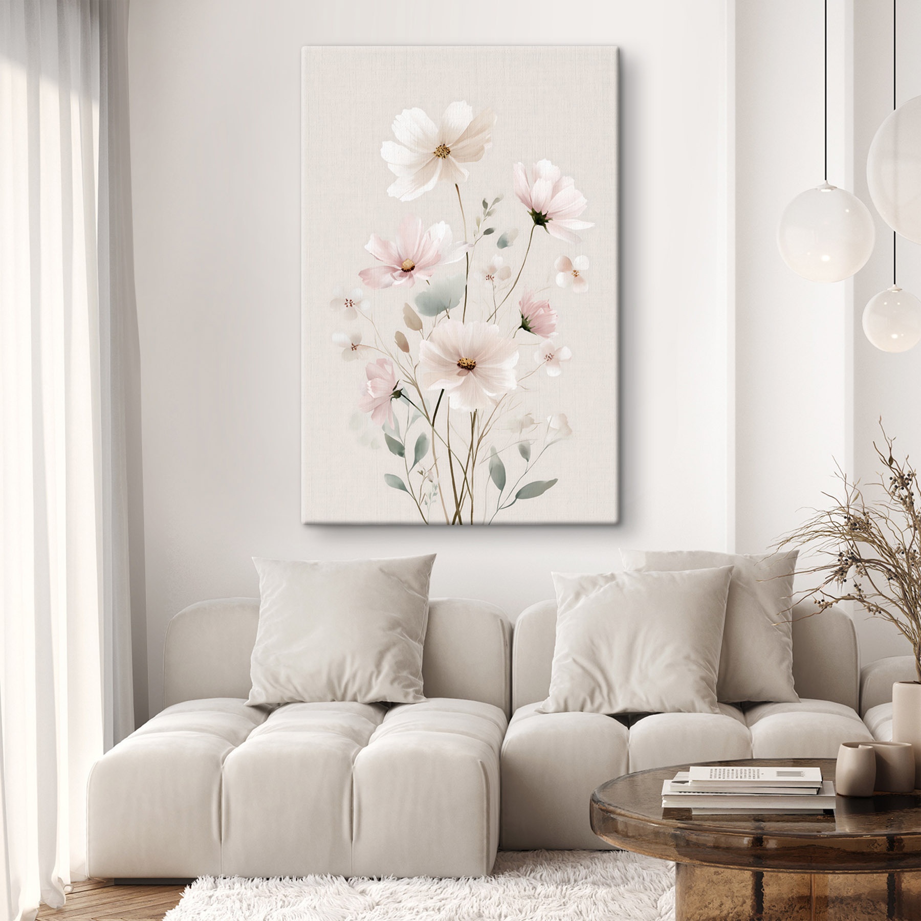 Delicate blooms in soft pastel hues
