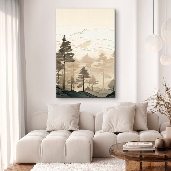 Group of trees in a forest
