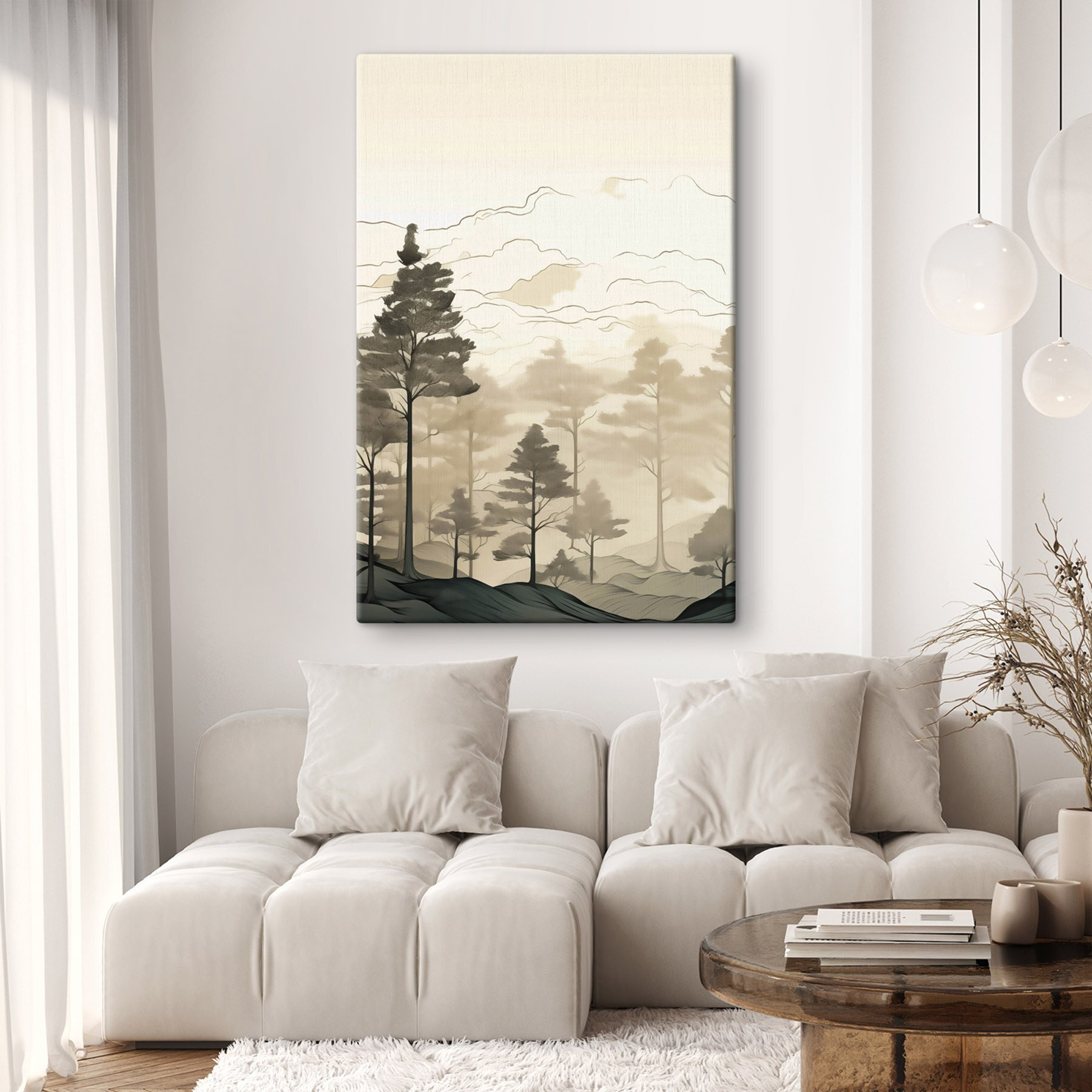 Group of trees in a forest