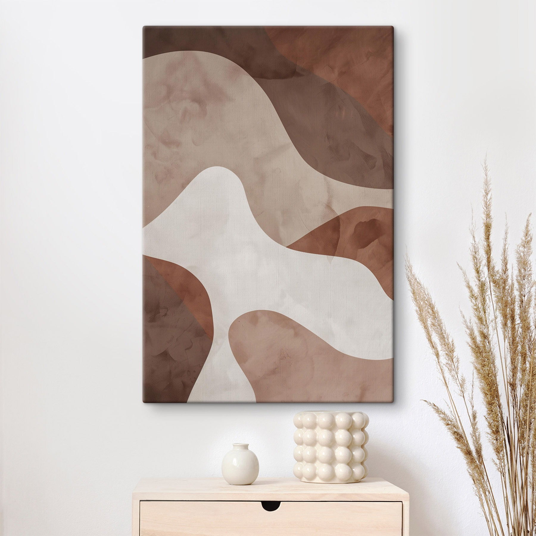 Brown and white wall