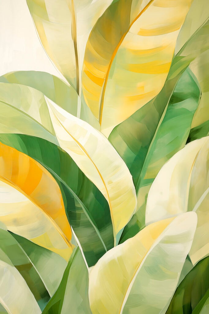 Fresh greens and soft yellows blend beautifully