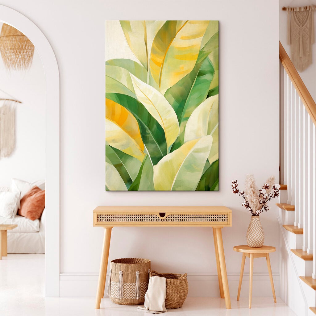 Fresh greens and soft yellows blend beautifully
