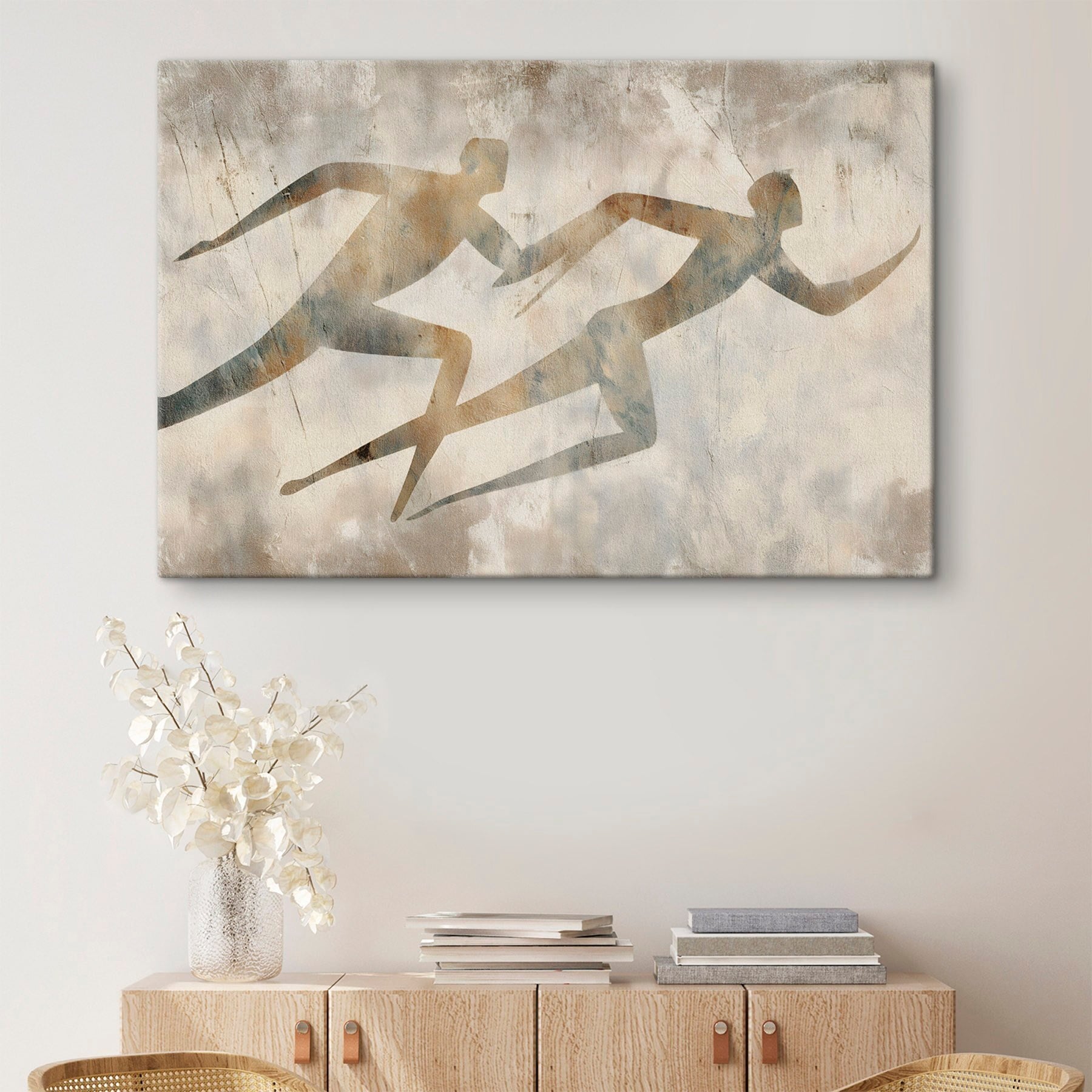 Drawing of a running man