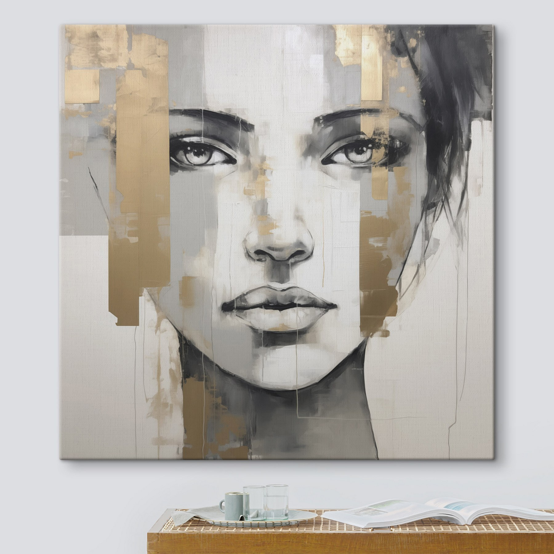 Painting of a woman's face