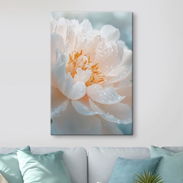 Delicate petals adorned with droplets