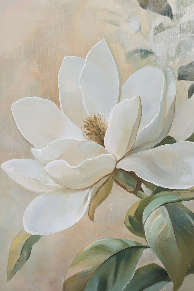Painting of a white flower