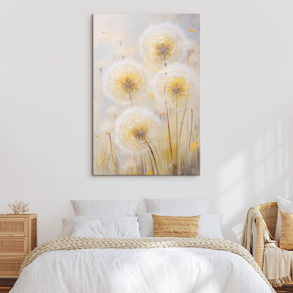 Delicate dandelions in soft hues