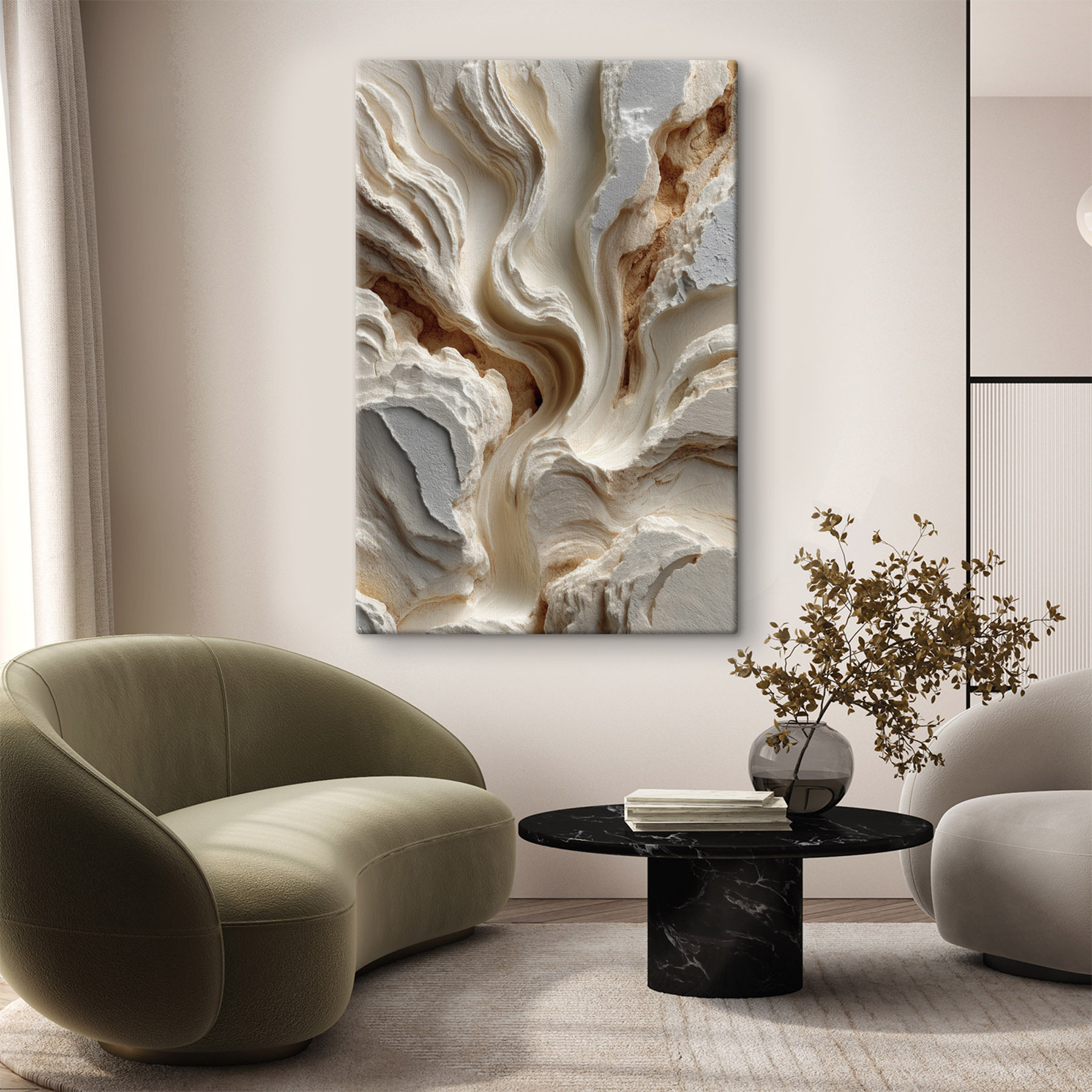 Flowing patterns in soft hues