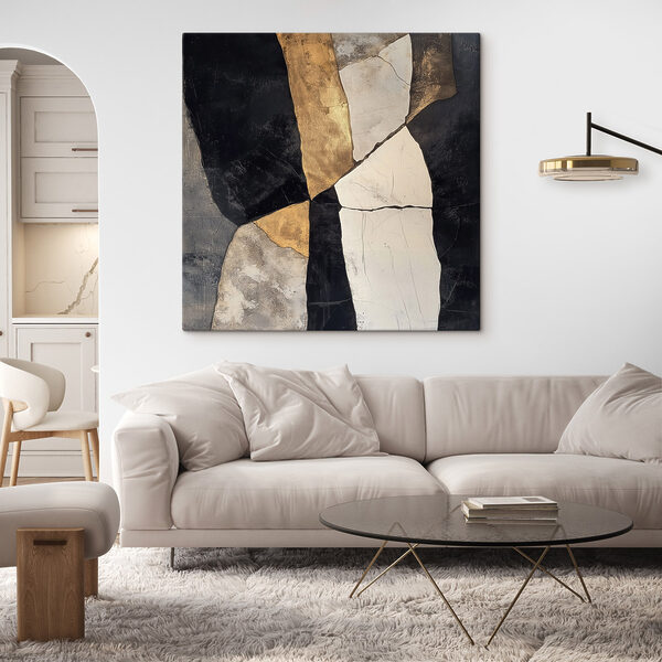 Abstract composition in contrasting colors