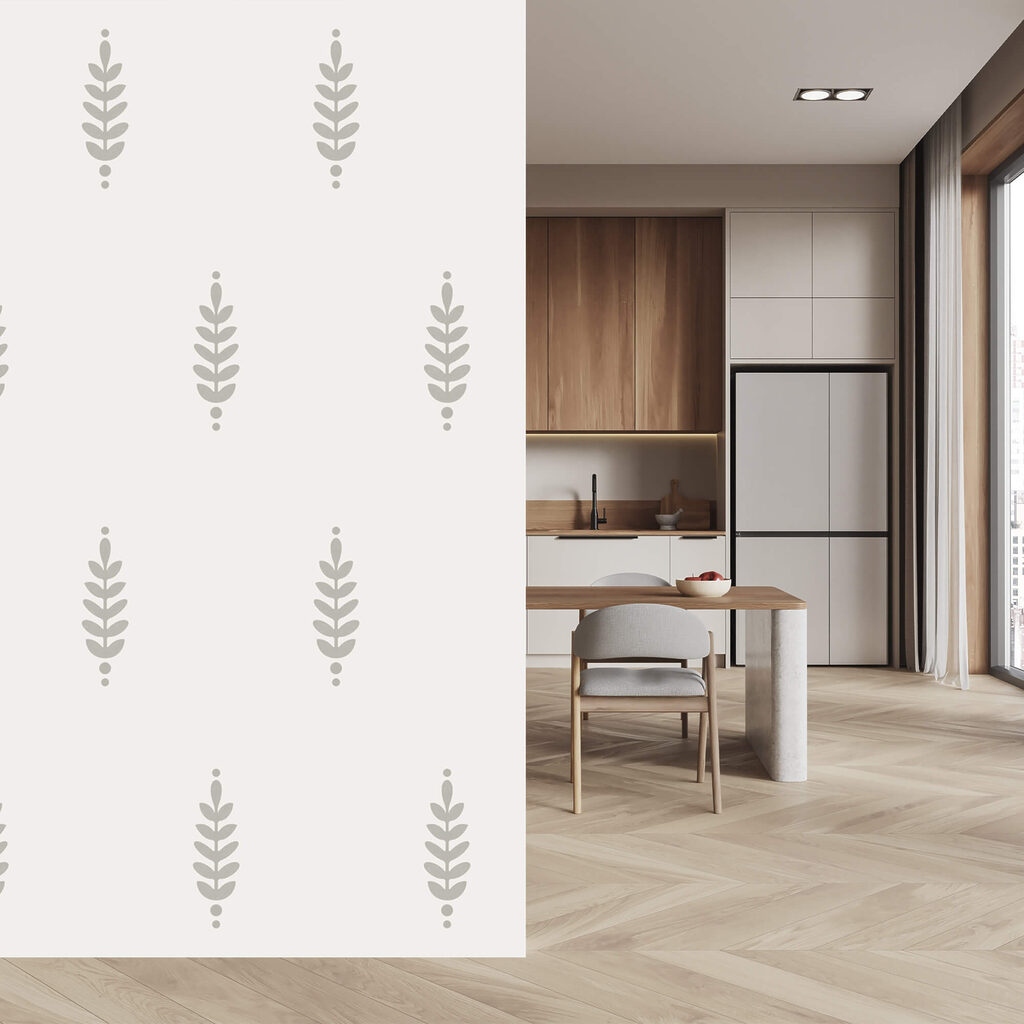 Vzor listov na bielom pozadí