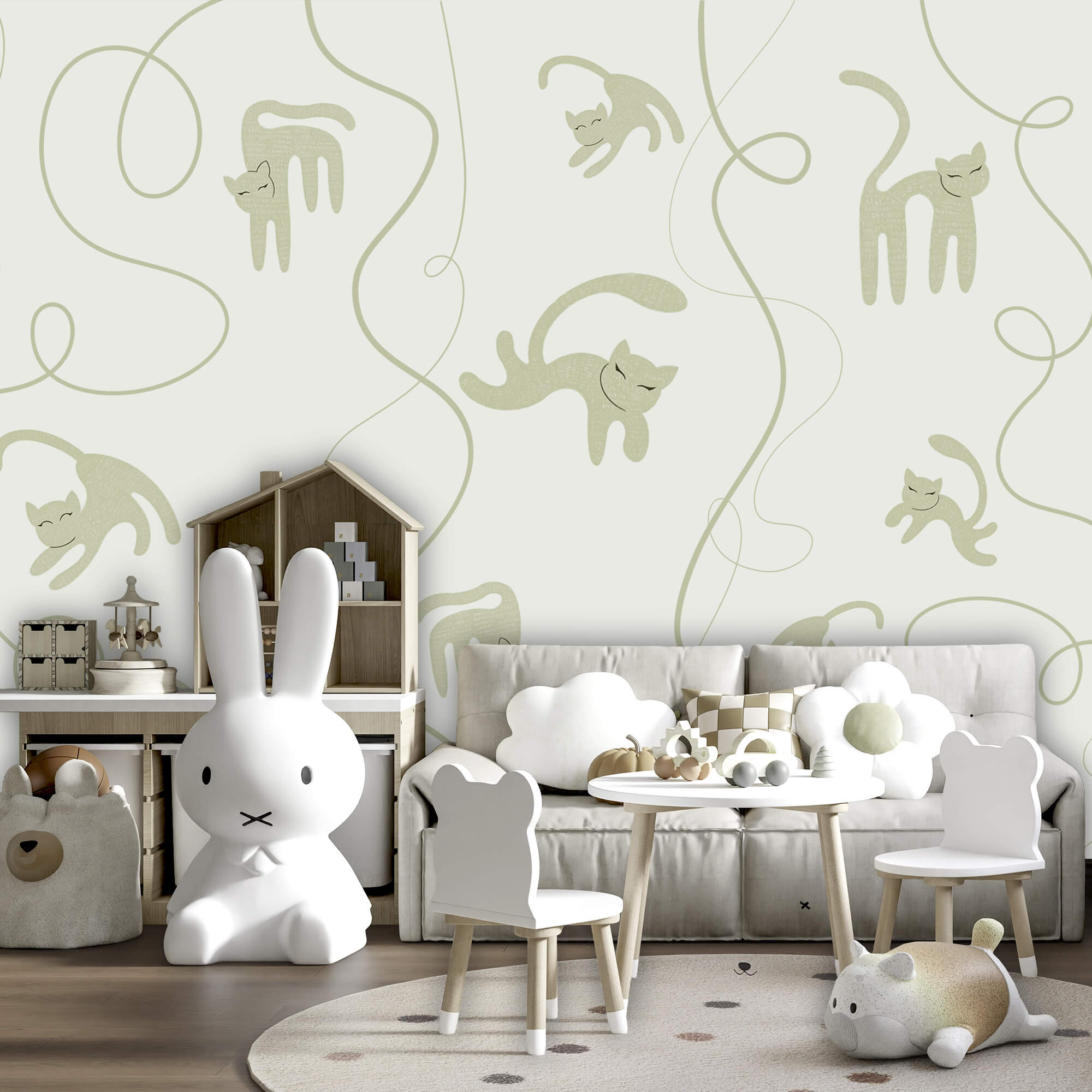 Motív mačiek a vínnej révy